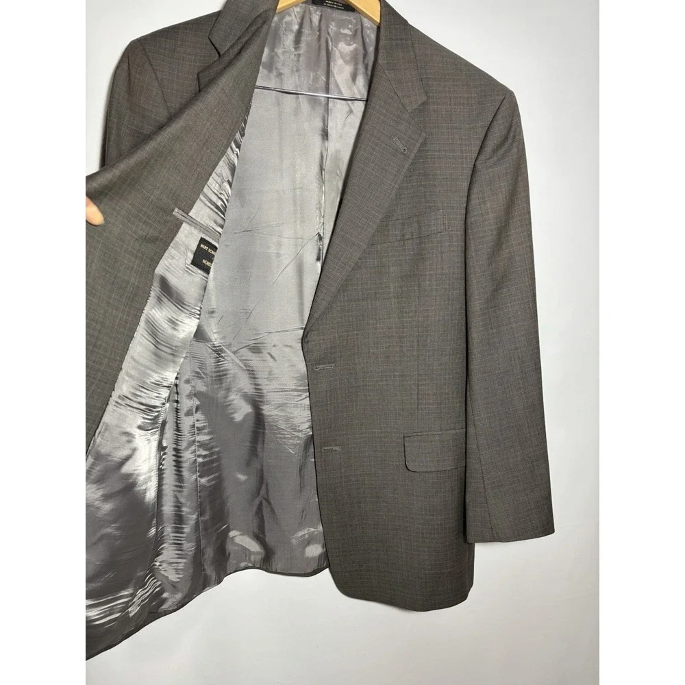 Hart Schaffner Marx Houndstooth‎ Men's 40R Earth Tone Suit Sport Coat Blazer USA